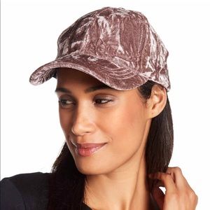 NWT BCBG Velvet Lace Up Cap Mauve